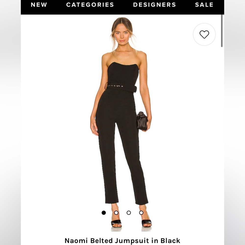 Naomi belted jumpsuit in black
